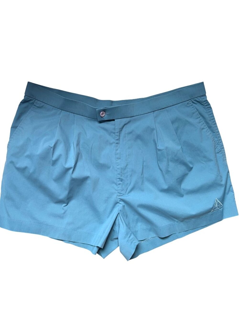 Vintage Le Coq Sportif Shorts Mens 38 Blue Tennis Court 3" Inseam 80s Preppy